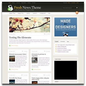 Fresh News Wordpress Theme