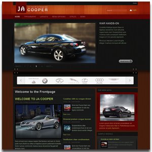 JA Cooper Joomla Automotive Car Template