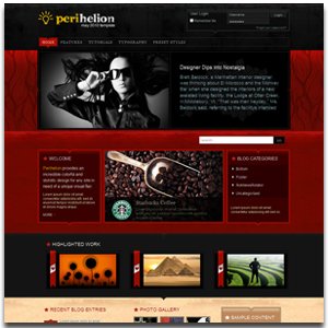 Perihelion Wordpress Web 2.0 Theme
