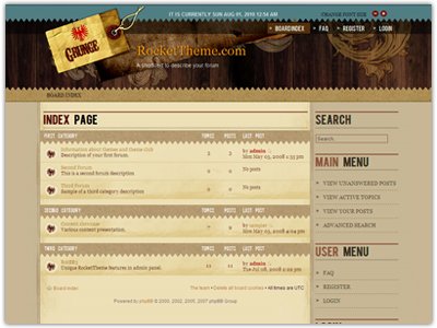 Grunge phpBB3 Style Free Template