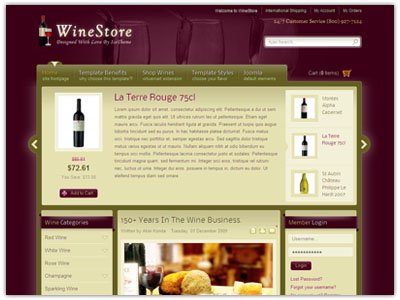 IT WineStore Joomla Template