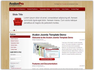 Avalon Joomla SEO Template