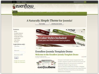 Evenflow Joomla Software Template