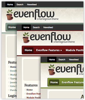 Evenflow Joomla Template Colors