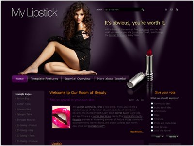 JM Lipstick Joomla Beauty Template