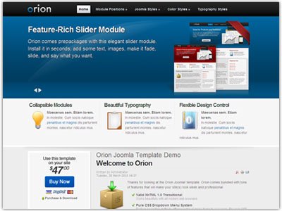 Orion Joomla Portfolio Template