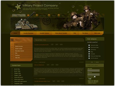 DJ Military Joomla Army Template