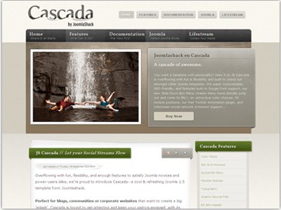 JS Cascada Joomla Social Template