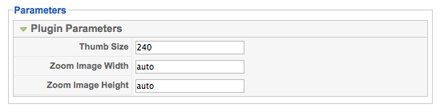 JV Images Zoom Plugin Parameter Options