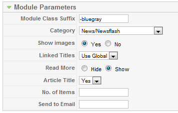 S5 Reservations Module Parameter Options