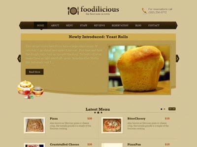 Foodilicious Wordpress Cafe Theme