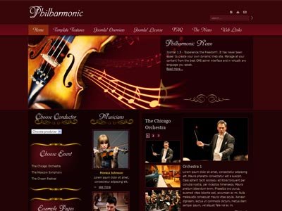 JM Philharmonic Joomla Music Template