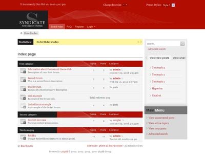 Syndicate phpBB3 Template