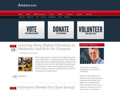Americana Wordpress Construction Sites Theme