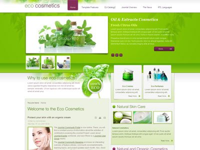 JM Eco Cosmetics Joomla Template