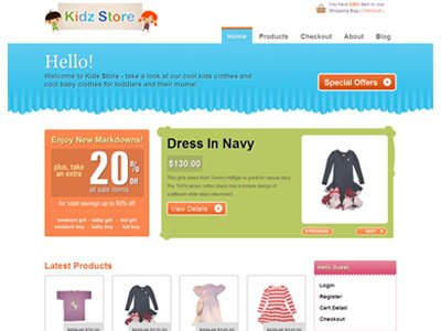 Kidz Store Wordpress e-Commerce Shopping Cart Theme