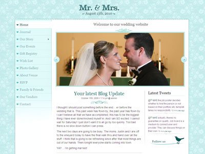 Mr & Mrs Wordpress Marriage Theme