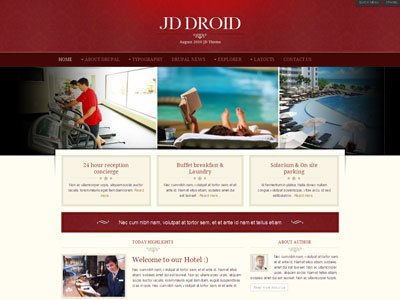 JD Droid Drupal Hotel Template