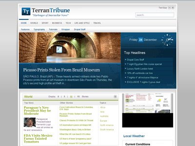 TerranTribune 1.5 Drupal Magazine Theme