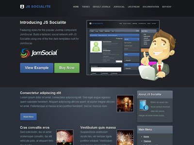 JS Socialite Joomla 1.6 Template