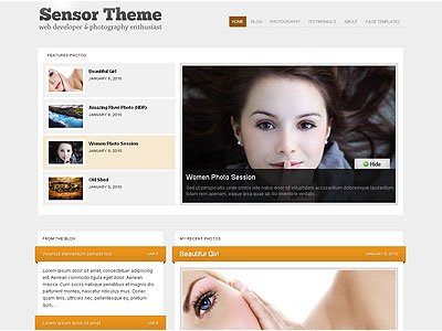 Sensor Wordpress Photoblogs Theme