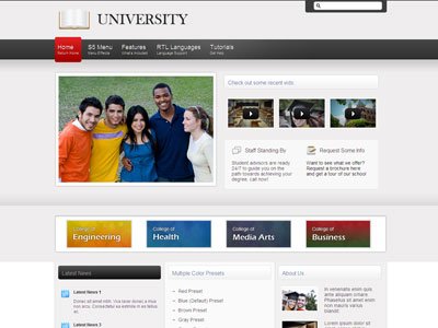 University PhpBB3 Style Template