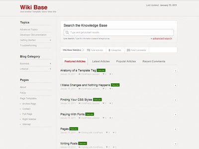 WikiBase Wordpress Search Engine Theme