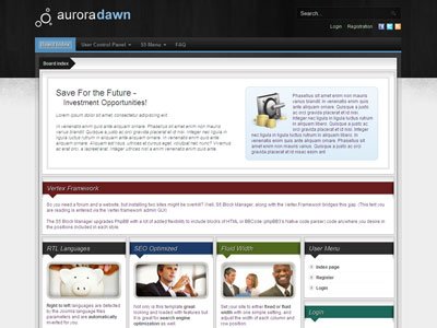 Aurora Dawn PhpBB3 Style Template