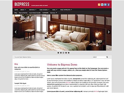 Bizpress Wordpress Product Showcase Theme