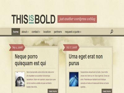 Bold Wordpress Blog Style Theme