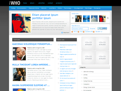 WhosWho Wordpress News Portal Theme