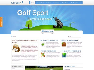 ZT Golf Sport Joomla Template