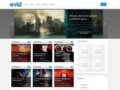 eVid Wordpress Video Bloggers Theme