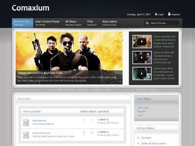 Comaxium PhpBB3 Style Template