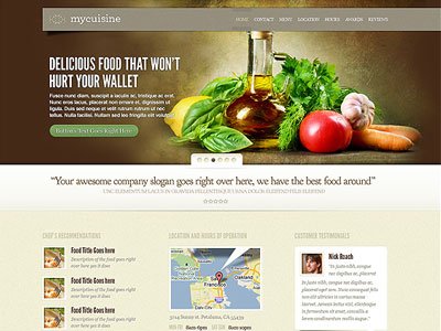MyCuisine Wordpress Delicious Theme