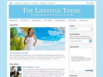 Lifestyle Child Wordpress Travel Theme