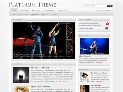 Platinum Child Wordpress Magazine Theme