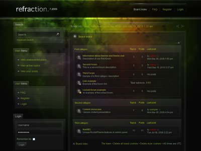 Refraction PhpBB3 Style Transparent Theme