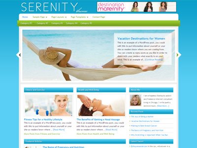 Serenity Child Wordpress Theme