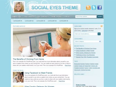 Social Eyes Child Wordpress Media Theme