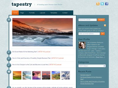 Tapestry Child Wordpress Blogging Theme