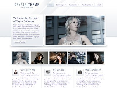 Crystal Child Wordpress Portfolio Theme