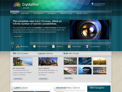 Crystalline Drupal Transparent Theme