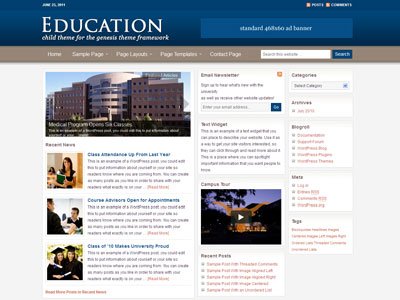 Education Child Wordpress University Theme