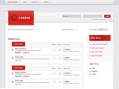 Camber phpBB3 Style Template