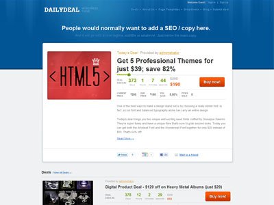 Daily Deal Wordpress Buy Sell Theme