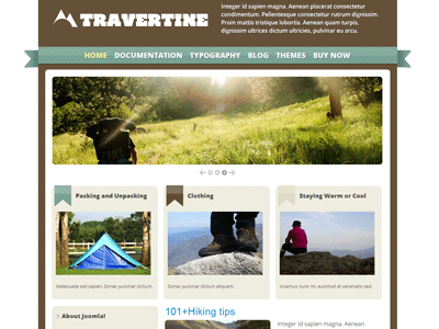 Travertine Joomla Travel Destination Template