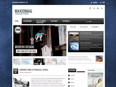 Maxed Mag Joomla Magazine Style Template