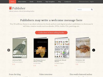 Publisher Wordpress Products Theme