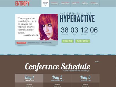 Entropy WordPress Conference Schedule Theme